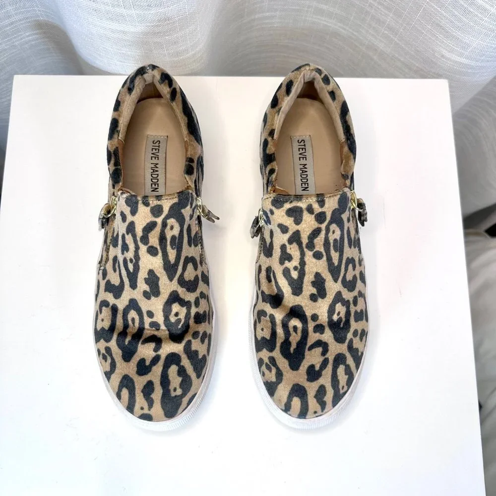 Steve Madden Glaammar Zip Platform Sneaker In Leopard 8